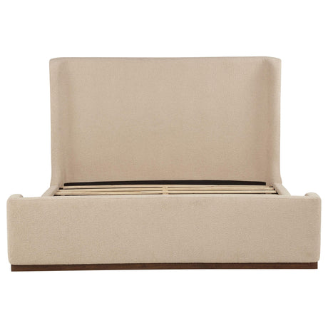 Nala Tan Eastern King Fabric Upholstered Platform Bed from Coaster - Luna Furniture