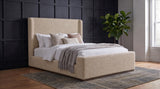 Nala Tan Queen Fabric Upholstered Platform Bed from Coaster - Luna Furniture