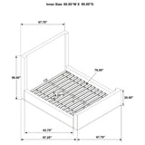 Nala Tan Queen Fabric Upholstered Platform Bed from Coaster - Luna Furniture
