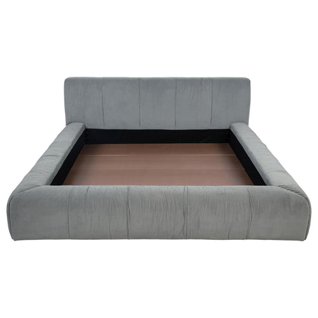 Wilshire Gray Upholstered Eastern King Platform Bed from Coaster - Luna Furniture