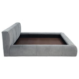 Wilshire Gray Upholstered Eastern King Platform Bed from Coaster - Luna Furniture