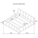 Wilshire Gray Upholstered Eastern King Platform Bed from Coaster - Luna Furniture