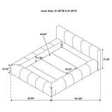 Wilshire Gray Upholstered Queen Platform Bed from Coaster - Luna Furniture