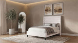 Leslie Beige Full Tufted Wingback Platform Bed from Coaster - Luna Furniture