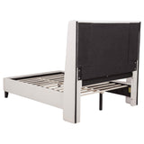 Leslie Beige Full Tufted Wingback Platform Bed from Coaster - Luna Furniture