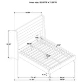 Leslie Beige Full Tufted Wingback Platform Bed from Coaster - Luna Furniture