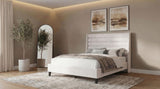 Leslie Beige Queen Tufted Wingback Platform Bed from Coaster - Luna Furniture