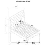 Leslie Beige Queen Tufted Wingback Platform Bed from Coaster - Luna Furniture