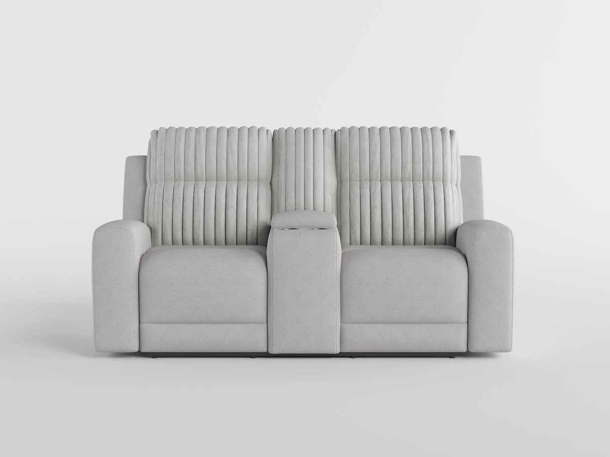 Benton Light Gray Double Reclining Love Seat from Homelegance - Luna Furniture