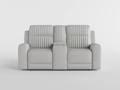 Benton Light Gray Double Reclining Love Seat from Homelegance - Luna Furniture