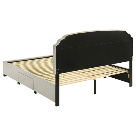 Marianna Cream 4-Drawer Upholstered Eastern King Storage Bed from Coaster - Luna Furniture