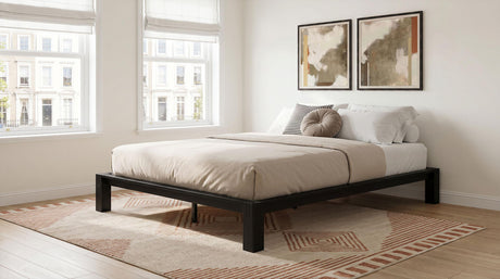 Gislen Black Easy Assembly Wood Queen Platform Bed from Coaster - Luna Furniture