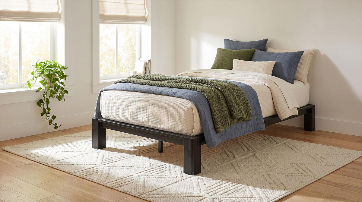 Gislen Black Easy Assembly Wood Twin Platform Bed from Coaster - Luna Furniture