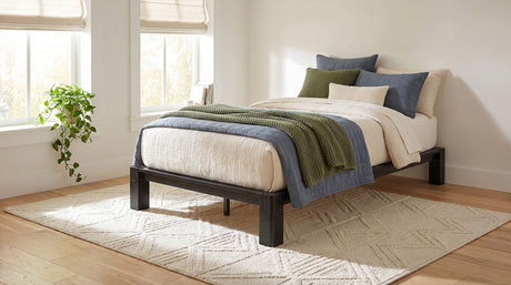 Gislen Black Easy Assembly Wood Twin Platform Bed from Coaster - Luna Furniture