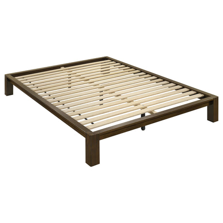 Gislen Walnut Easy Assembly Wood Full Platform Bed from Coaster - Luna Furniture