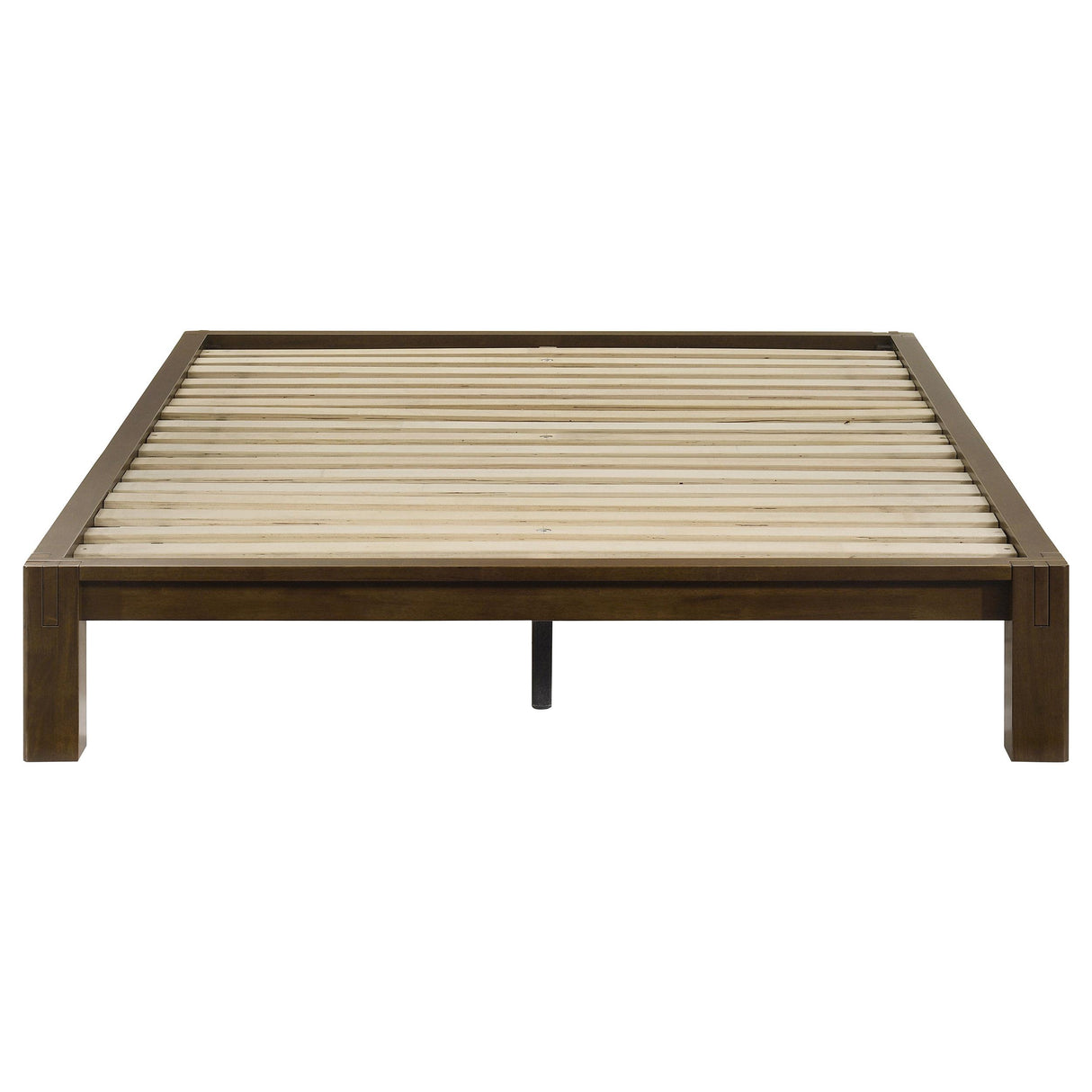 Gislen Walnut Easy Assembly Wood Full Platform Bed from Coaster - Luna Furniture
