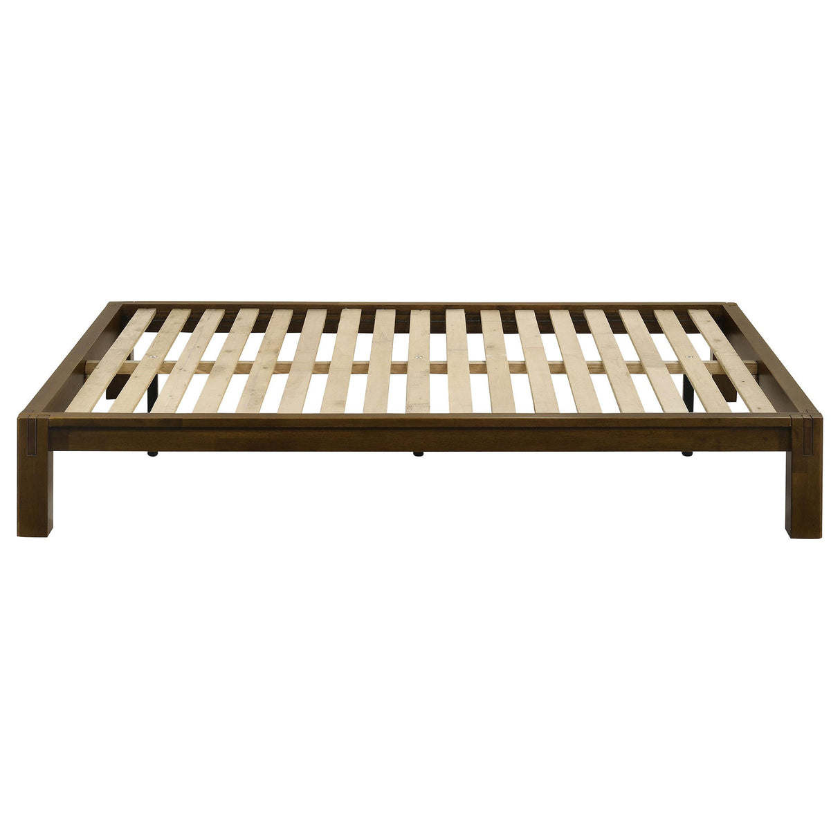 Gislen Walnut Easy Assembly Wood Full Platform Bed from Coaster - Luna Furniture