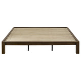 Gislen Walnut Easy Assembly Wood Eastern King Platform Bed from Coaster - Luna Furniture