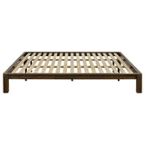 Gislen Walnut Easy Assembly Wood Eastern King Platform Bed from Coaster - Luna Furniture