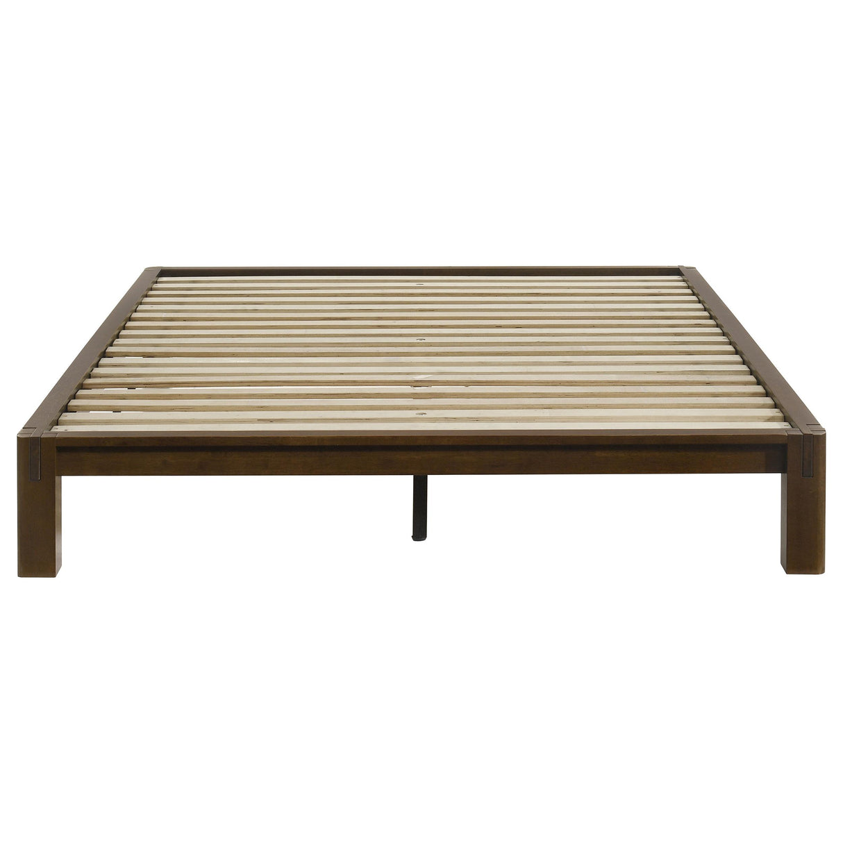 Gislen Walnut Easy Assembly Wood Queen Platform Bed from Coaster - Luna Furniture