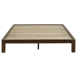Gislen Walnut Easy Assembly Wood Queen Platform Bed from Coaster - Luna Furniture