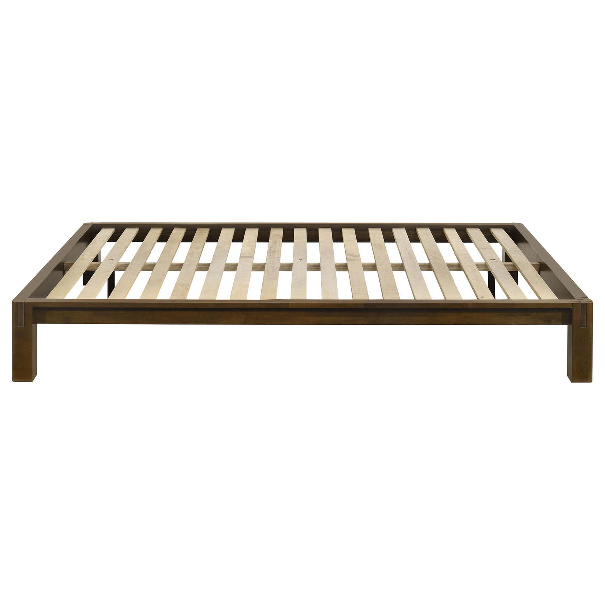 Gislen Walnut Easy Assembly Wood Queen Platform Bed from Coaster - Luna Furniture