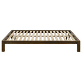 Gislen Walnut Easy Assembly Wood Queen Platform Bed from Coaster - Luna Furniture