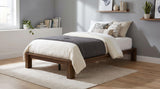Gislen Walnut Easy Assembly Wood Twin Platform Bed from Coaster - Luna Furniture