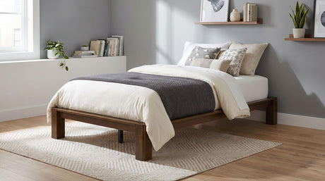 Gislen Walnut Easy Assembly Wood Twin Platform Bed from Coaster - Luna Furniture