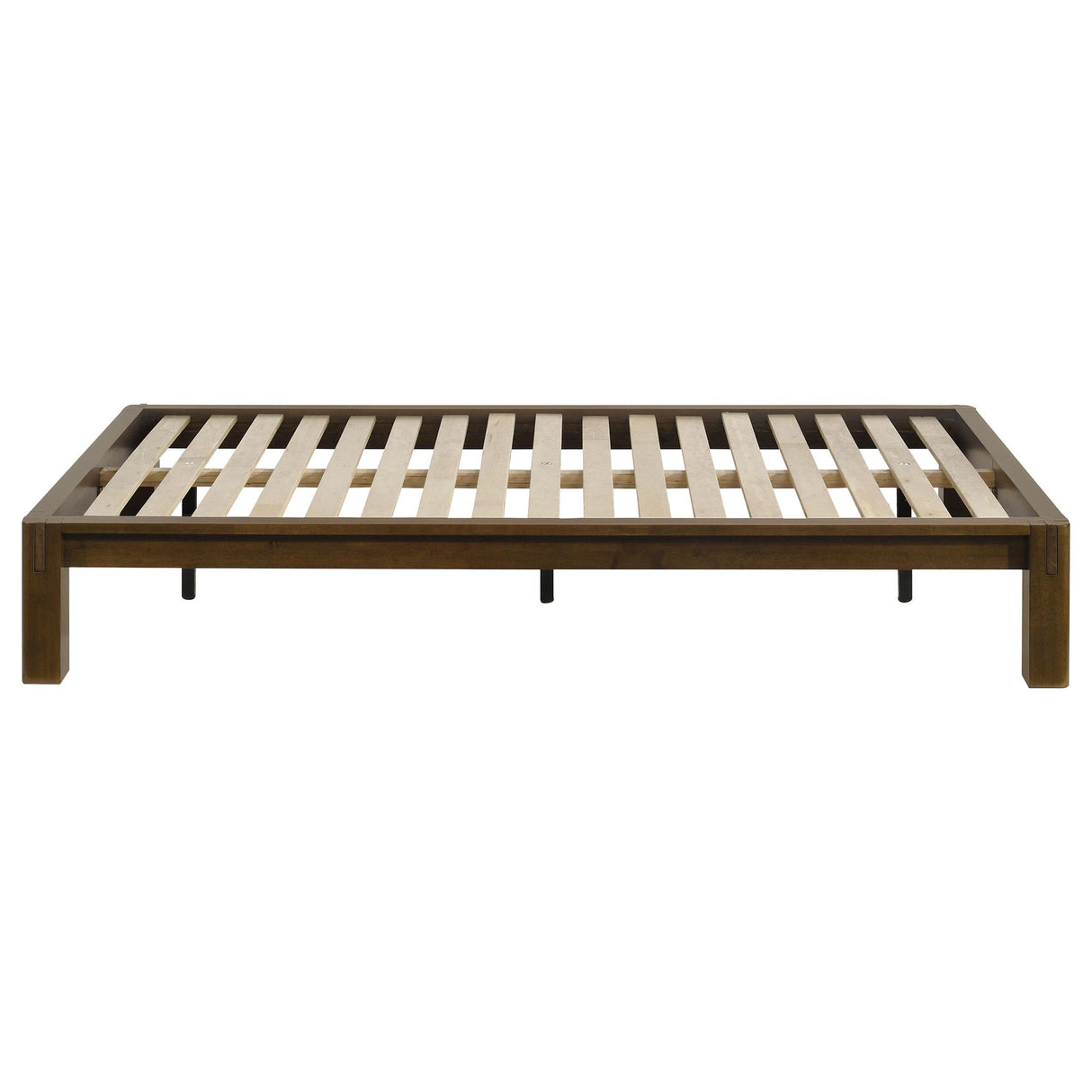 Gislen Walnut Easy Assembly Wood Twin Platform Bed from Coaster - Luna Furniture