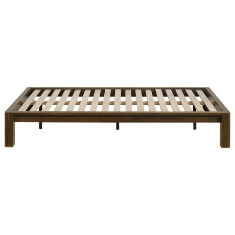 Gislen Walnut Easy Assembly Wood Twin Platform Bed from Coaster - Luna Furniture