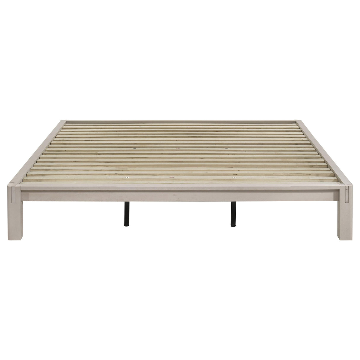 Gislen White Easy Assembly Wood Eastern King Platform Bed