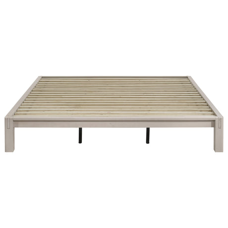 Gislen White Easy Assembly Wood Eastern King Platform Bed from Coaster - Luna Furniture