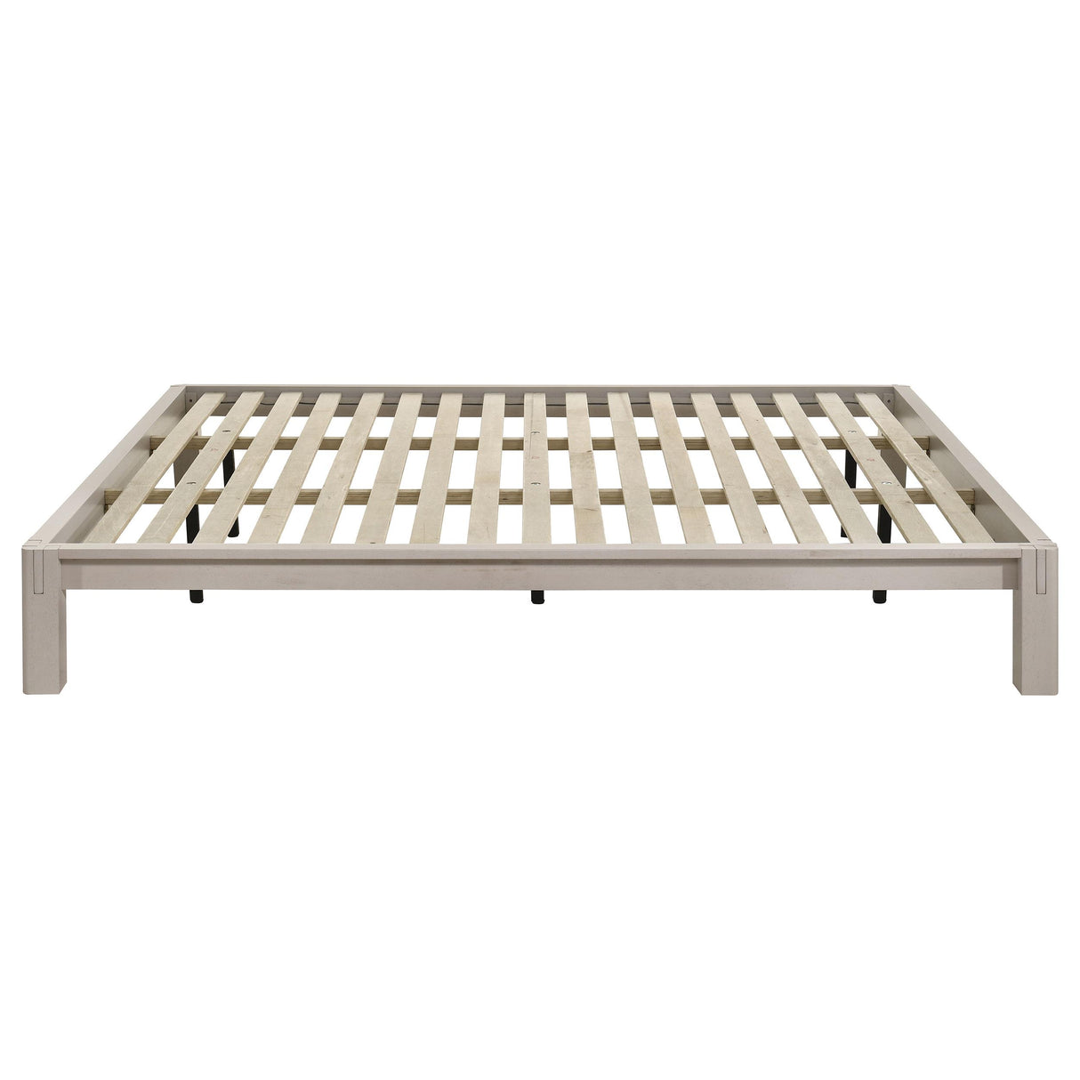 Gislen White Easy Assembly Wood Eastern King Platform Bed