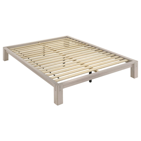 Gislen White Easy Assembly Wood Queen Platform Bed from Coaster - Luna Furniture