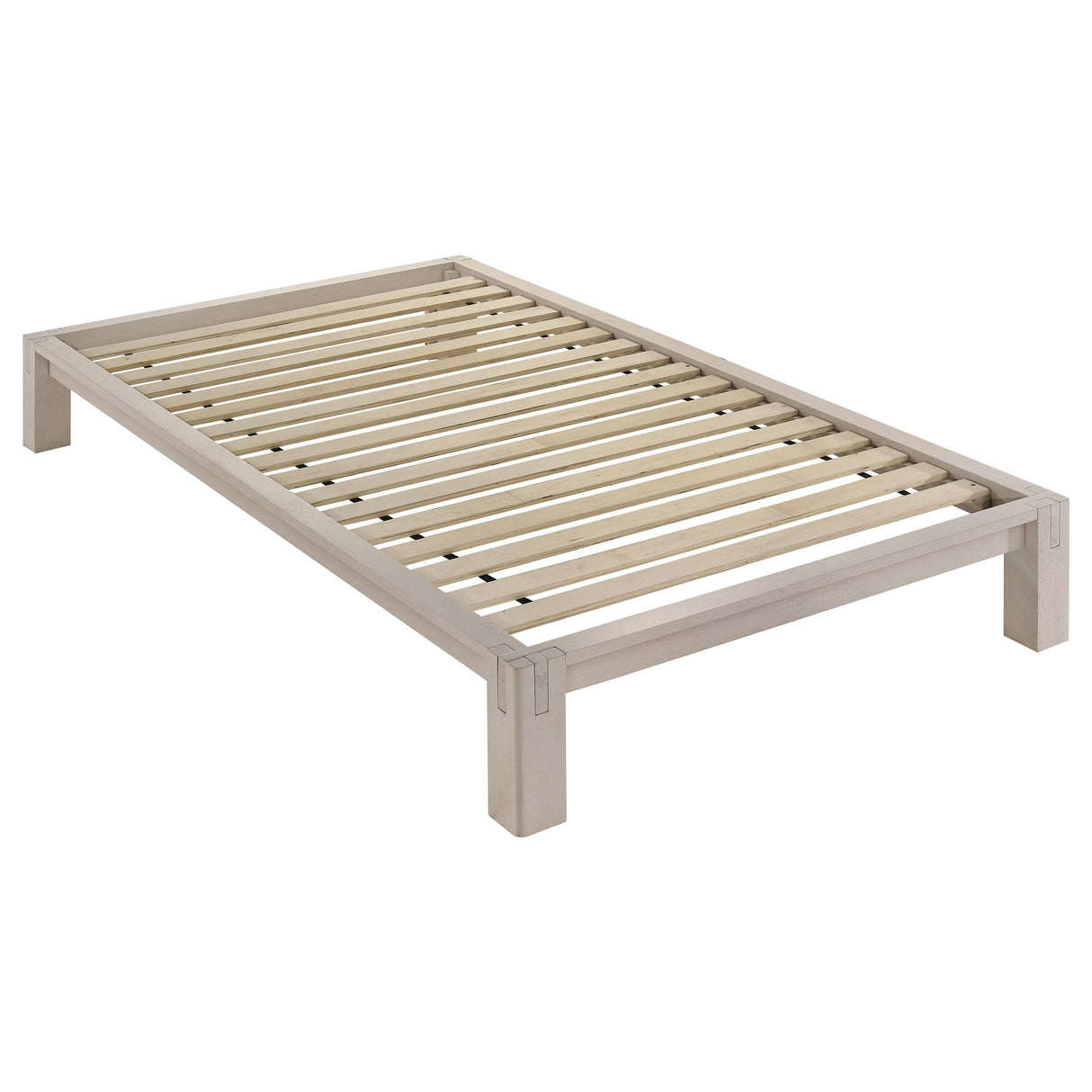 Gislen White Twin Easy Assembly Wood Platform Bed from Coaster - Luna Furniture