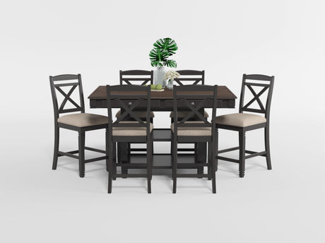 Blair Farm Brown 7-Piece Dining Set from Homelegance - Luna Furniture