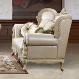 HD-32 Plantation Cove White Loveseat from Homey Design - Luna Furniture