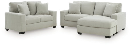 Greenbriar Smoke Sofa Chaise and Loveseat from Ashley - Luna Furniture