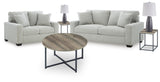 Greenbriar Smoke Sofa, Loveseat, Occasional Tables and Lamps from Ashley Furniture - Luna Furniture