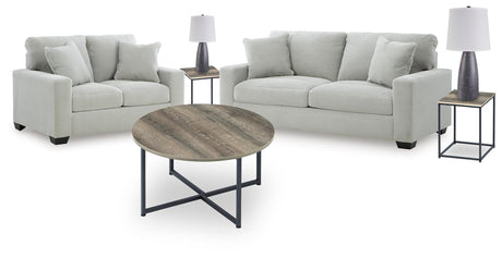 Greenbriar Smoke Sofa, Loveseat, Occasional Tables and Lamps from Ashley - Luna Furniture