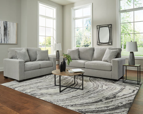 Greenbriar Smoke Sofa, Loveseat, Occasional Tables and Lamps from Ashley - Luna Furniture