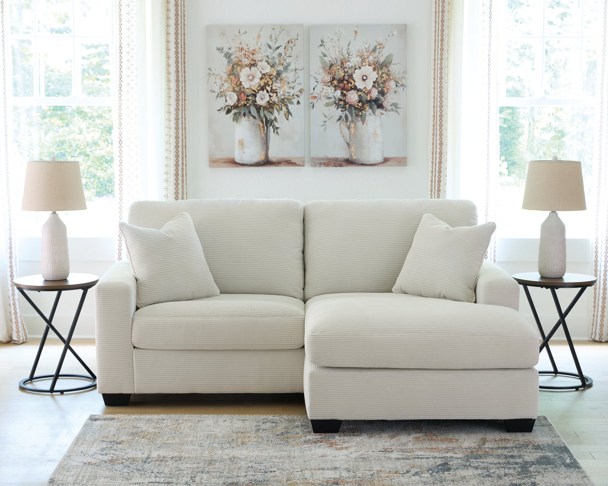 Greenbriar Smoke Loveseat and Sofa Chaise from Ashley - Luna Furniture