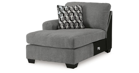 Birkdale Court Gray Left-Arm Facing Corner Chaise from Ashley - Luna Furniture
