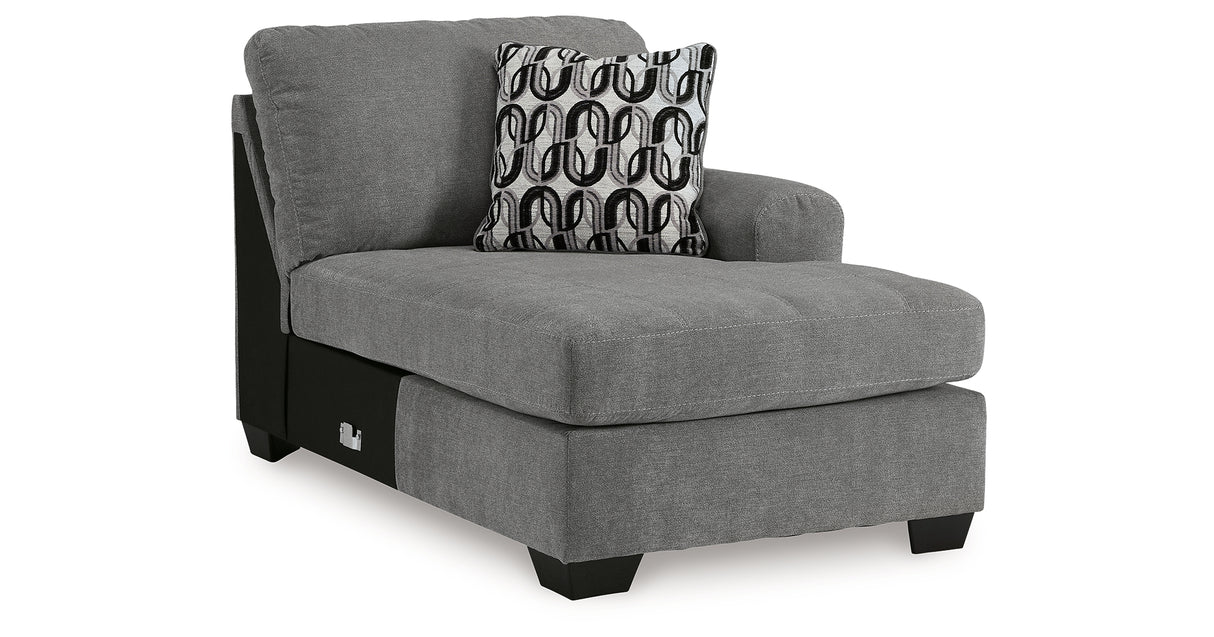 Birkdale Court Gray Right-Arm Facing Corner Chaise from Ashley Furniture - Luna Furniture