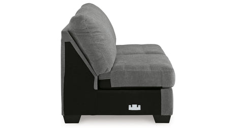 Birkdale Court Gray Armless Loveseat from Ashley - Luna Furniture