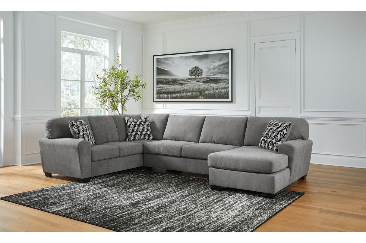 Birkdale Court Gray 3-Piece RAF Chaise Sectional from Ashley - Luna Furniture