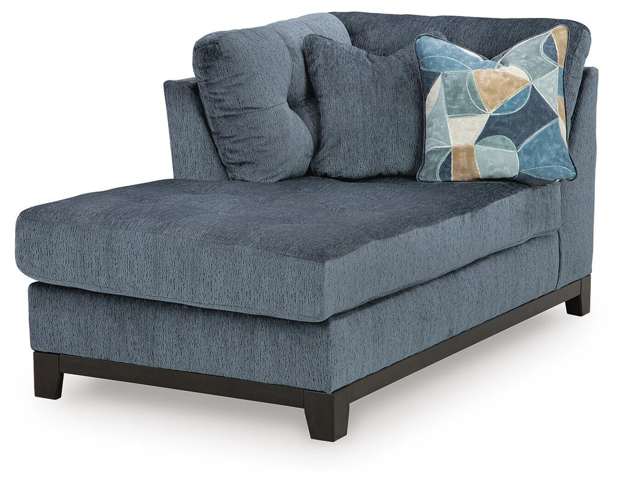 Maxon Place Navy 3-Piece Sectional and Ottoman from Ashley - Luna Furniture