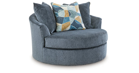 Maxon Place Navy Oversized Swivel Accent Chair from Ashley - Luna Furniture