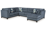 Maxon Place Navy 3-Piece Sectional with Chaise from Ashley - Luna Furniture